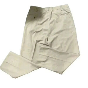 PRO TOUR Men’s 34x29 Beige Flat Front Straight Athletic Performance Golf Pants